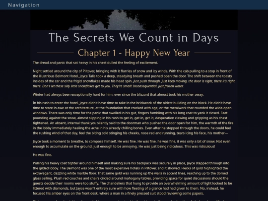 the secrets we count in days/chapter1 screenshot