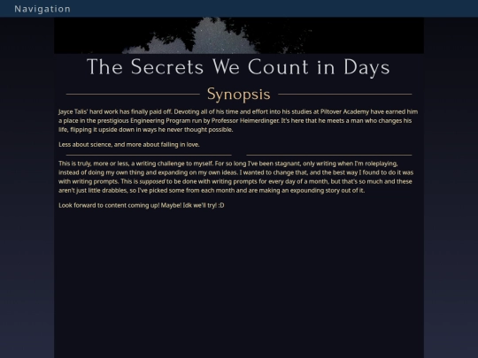 the secrets we count in days/synopsis screenshot