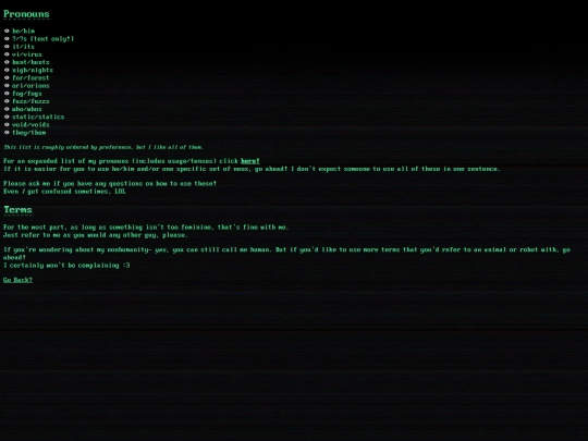 pronouns screenshot