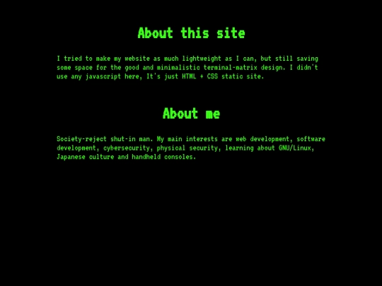 info screenshot