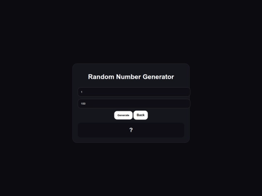 tools/random-number screenshot