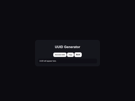 tools/uuid-generator screenshot