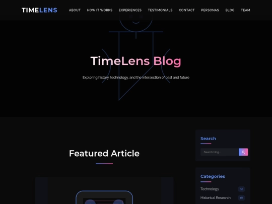 Timelens/blog screenshot