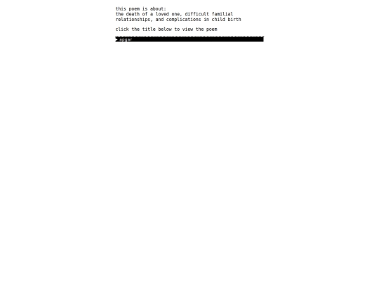 poetry/apgar screenshot
