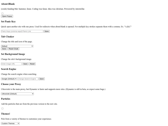 settings screenshot