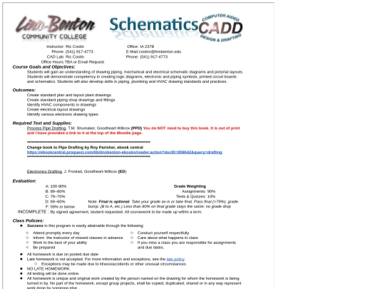 Syllabus/schematics screenshot