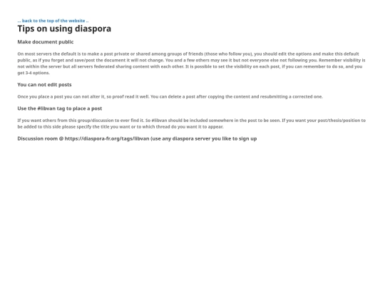 diaspora.tips screenshot