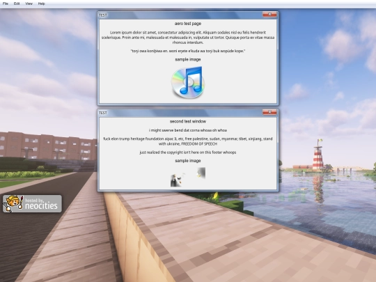 test screenshot