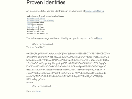identities screenshot
