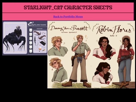 charactersheets screenshot