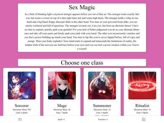 MagicCYOA screenshot