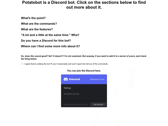 potatobot screenshot