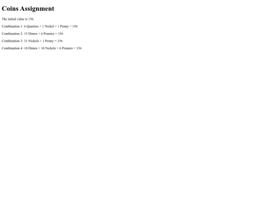Kseniya/CountingCoinsAssignment screenshot