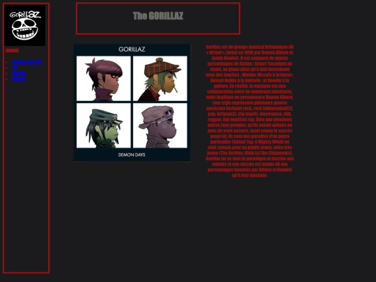 GORILLAZ/projet GORILLAZ screenshot
