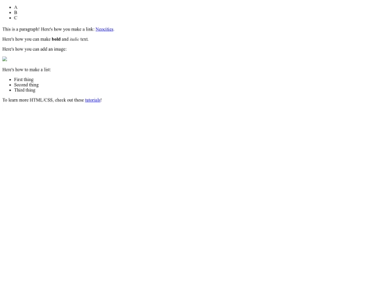 index screenshot