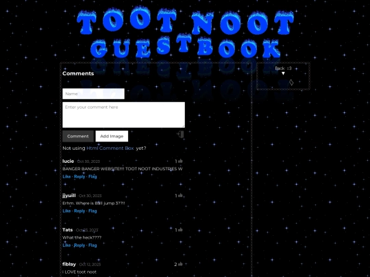 guestbook screenshot
