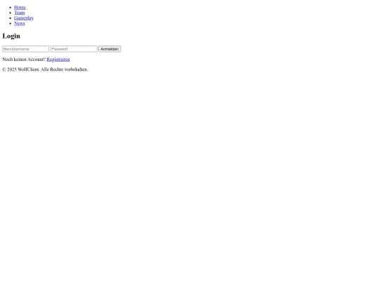 login screenshot