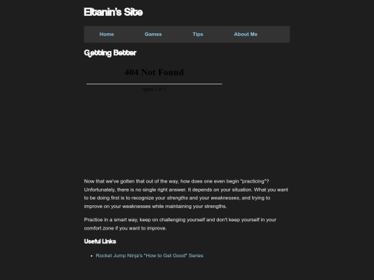 tips/gettingbetter screenshot