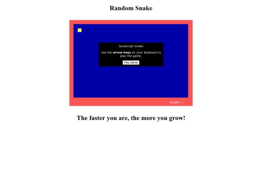 randomsnake screenshot