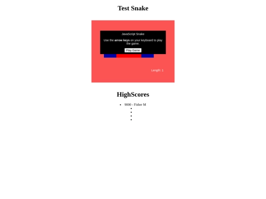 testsnake screenshot