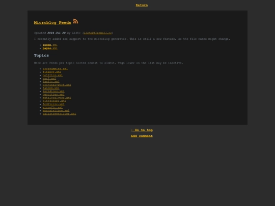 microblog/feeds screenshot