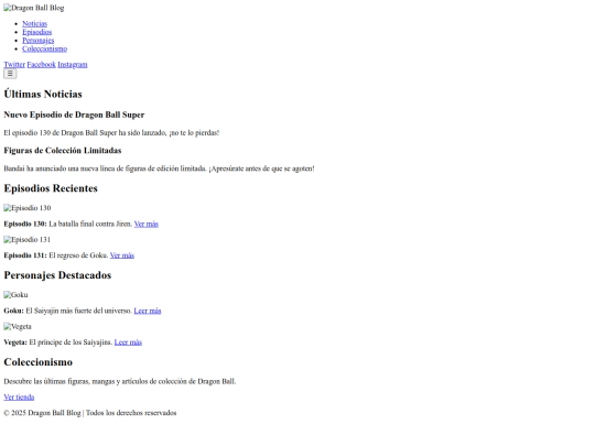 DRAGOBALL BLOG screenshot