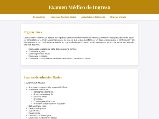 nueva pagina/examenmedico screenshot