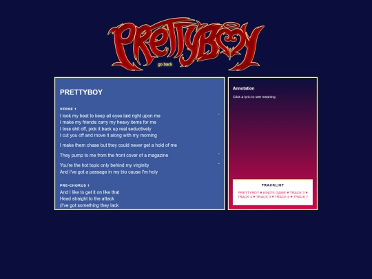 prettyboy/track1lyrics screenshot