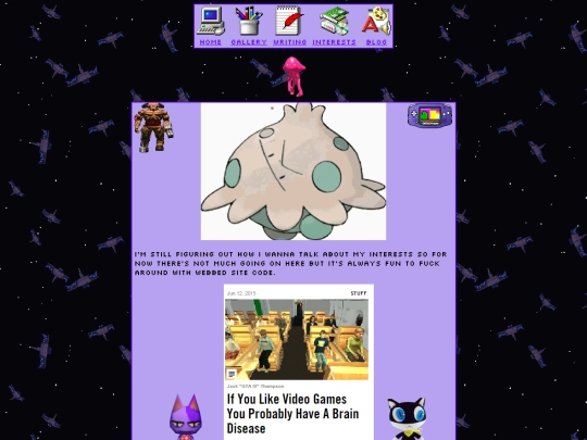 interests screenshot