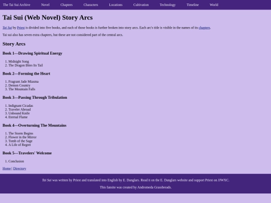 tai-sui-web-novel-story-arcs screenshot