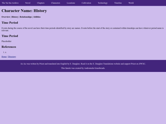 templates/character-history-template screenshot