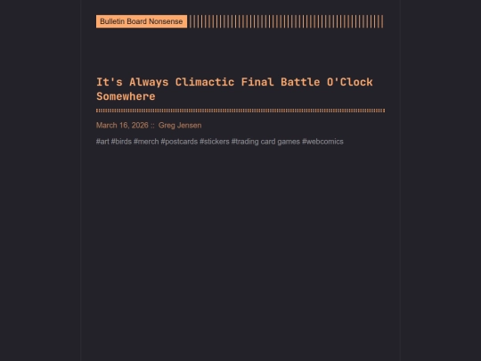 bulletin-board-nonsense/post/its-always-climactic-final-battle-oclock-somewhere screenshot