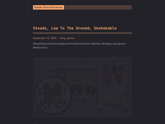 bulletin-board-nonsense/post/steady-low-to-the-ground-unshakable screenshot