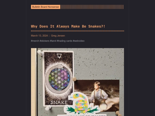 bulletin-board-nonsense/post/why-does-it-always-make-be-snakes screenshot