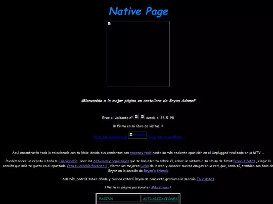 NATIVE PAGE screenshot