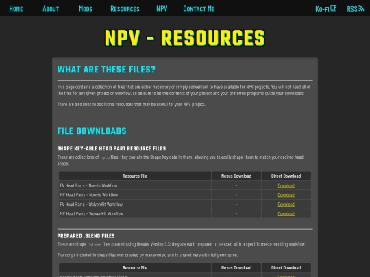 npv/resources screenshot
