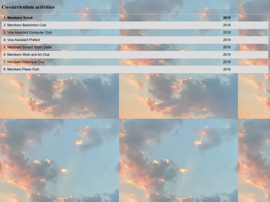 Co-Curriculum screenshot