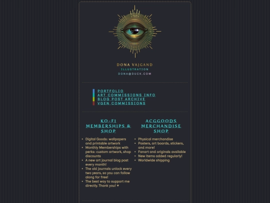links screenshot
