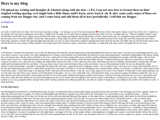 mywritingblog screenshot
