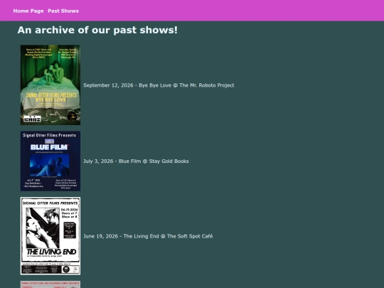 past_shows screenshot