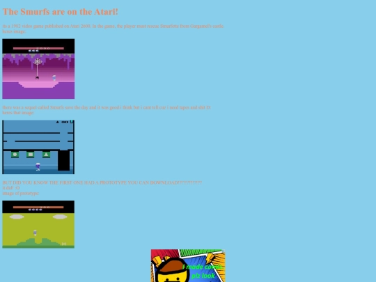 Smurf-Atari screenshot