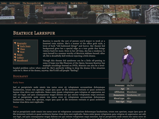 characterzone/beatrice screenshot