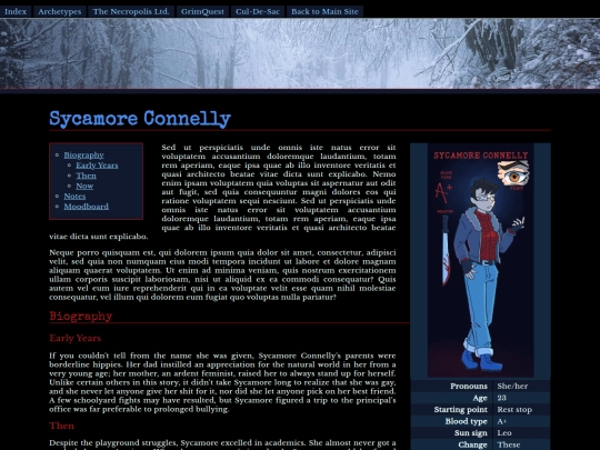 characterzone/sycamore screenshot