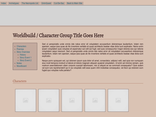 characterzone/worldtemplate screenshot