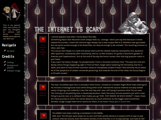 horrorblog screenshot