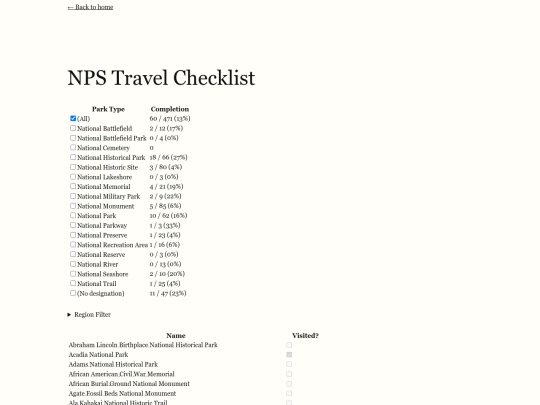 destinations/nps screenshot