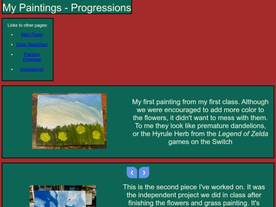 IT-2350 Final Project Site/progress screenshot