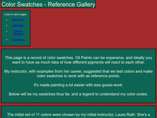 IT-2350 Final Project Site/swatches screenshot