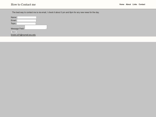 pages/contact screenshot