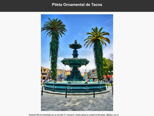 Pileta Ornamental de Tacna screenshot